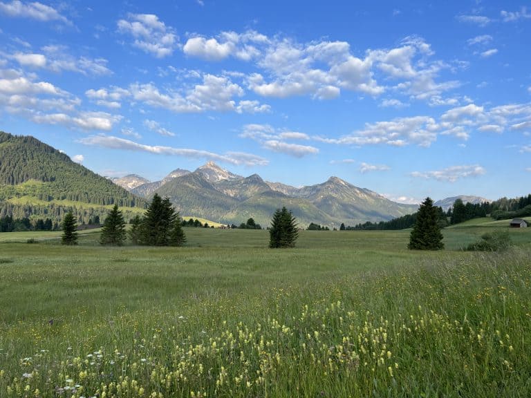 Sonnige Tage auf dem Campingplatz in Grän im Tannheimer Tal