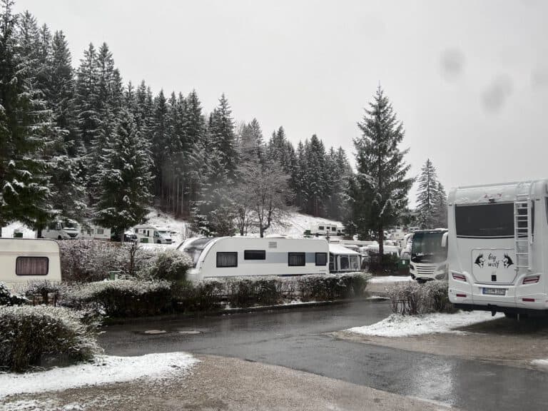 Über Ostern 2024 in Krün bei Mittenwald auf dem „Alpen-Caravanpark Tennsee“